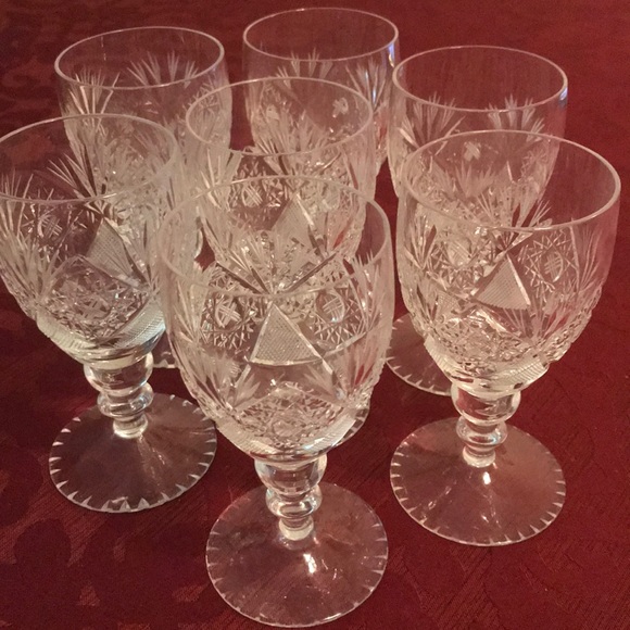 💖💖Set of 7 Vintage Crystal Cordials - Picture 6 of 6